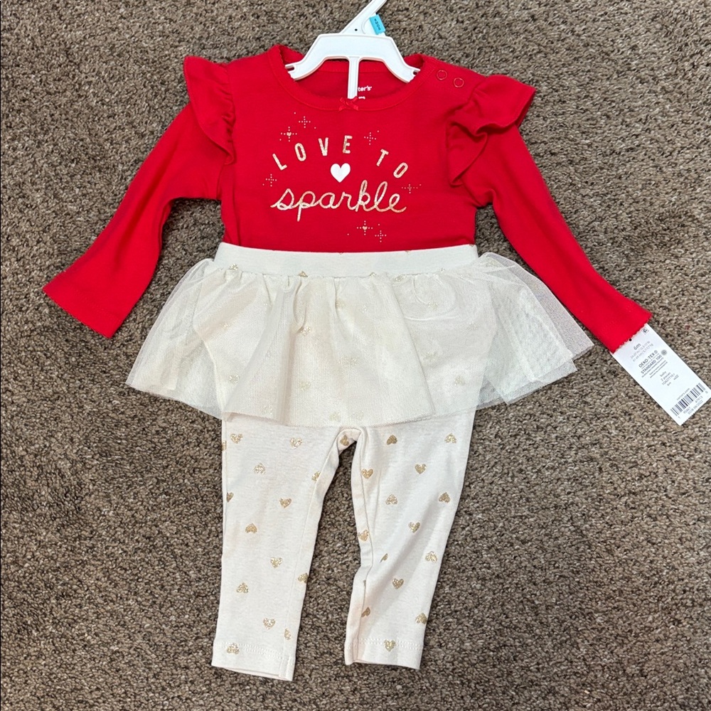 Carter's Red and White Baby Outfit